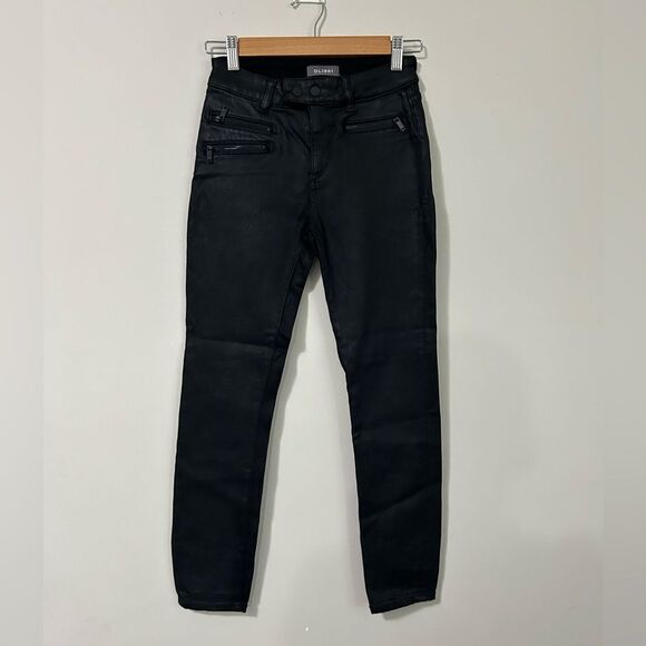 DL1961 Florence Cropped Mid Rise Coated Jeans - Picture 1 of 10